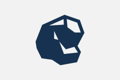 dark blue coal icon on a gray background